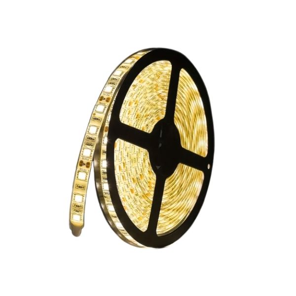 Cinta tira LED 12V DC 5050 IP20 3500K (5 metros) con control