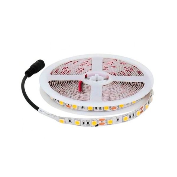 Cinta tira LED 12V DC 5050 IP20 blanca (5 metros)