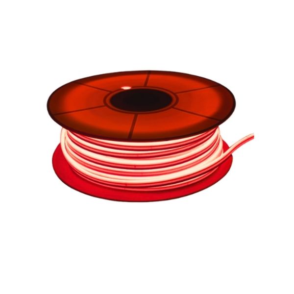 Cinta tira LED neon 120V IP65 roja (100 metros) sin conector
