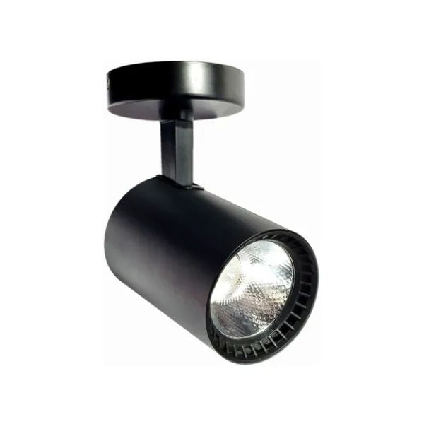 Spot foco LED dirigible para riel negro 10W 3500K