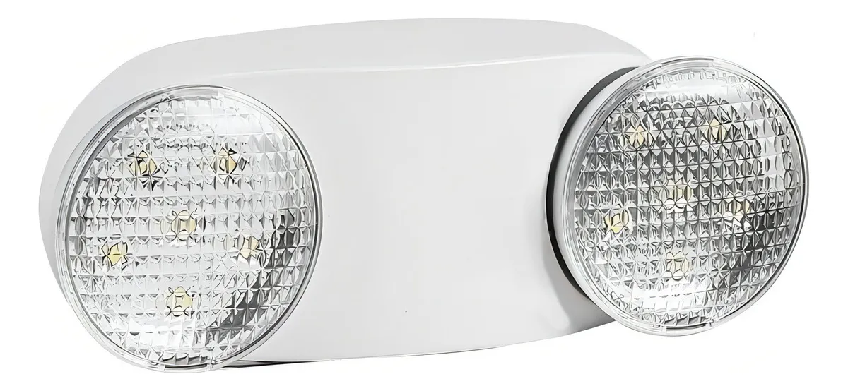 Emergencia LED lampara recargable circular 2 luces