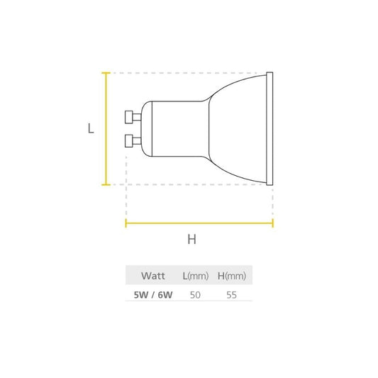 Lampara LED Reflector RefLed ES50 6W 6500K GU10 P27668-19 -  Sylvania