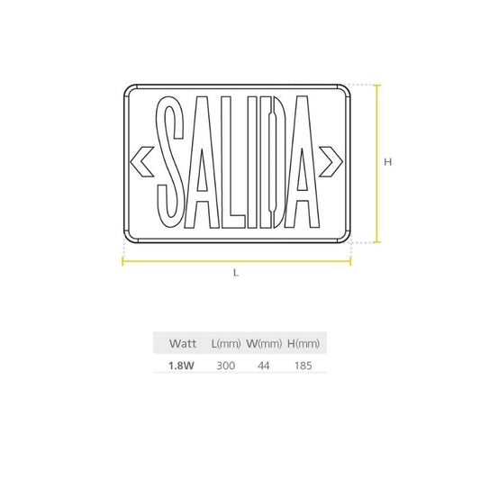 Luminaria LED Emergencia Salida Verde 18W P40072-19 -  Sylvania