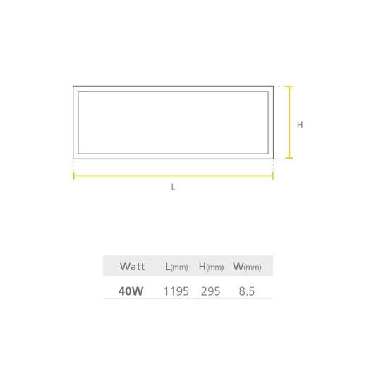 Luminaria Panel LED RC 40W 6000K Comercial/Oficina P27916-41 -  Sylvania